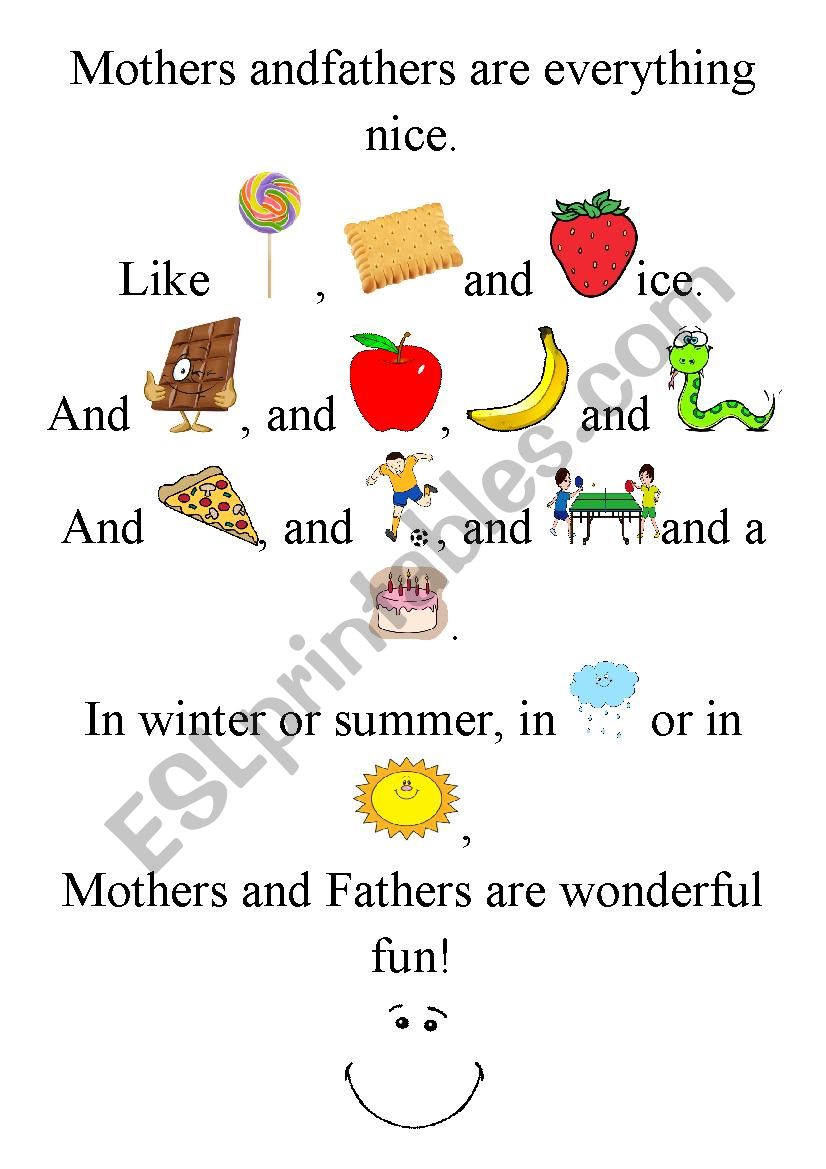 Funny poem ;) worksheet