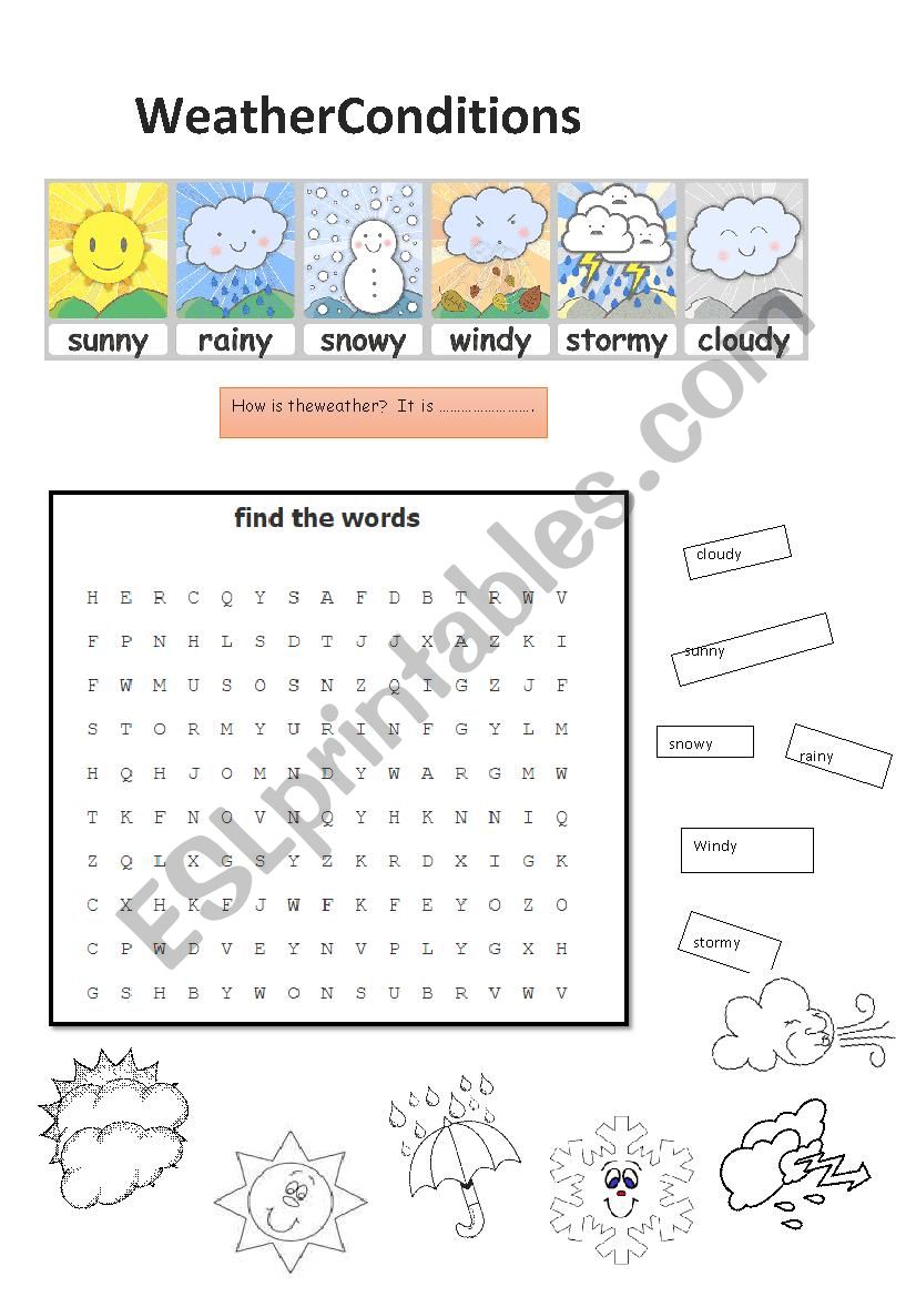 weather conditions worksheet