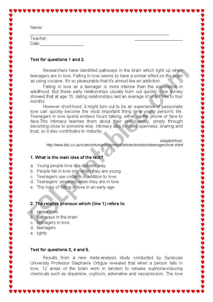 Love + relative pronouns and clauses