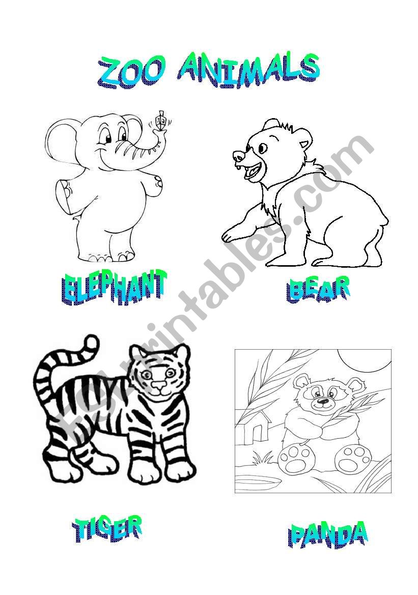 ZOO ANIMALS worksheet