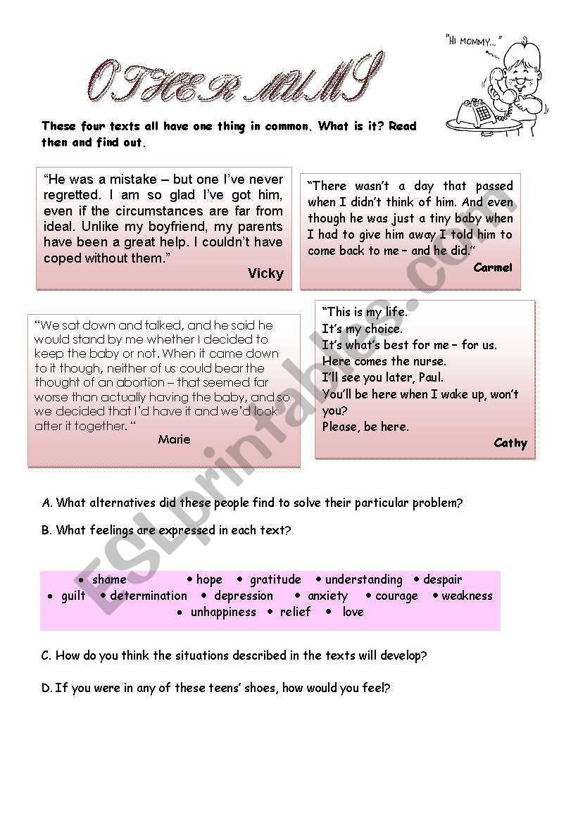 other mums - 5/8/08 worksheet