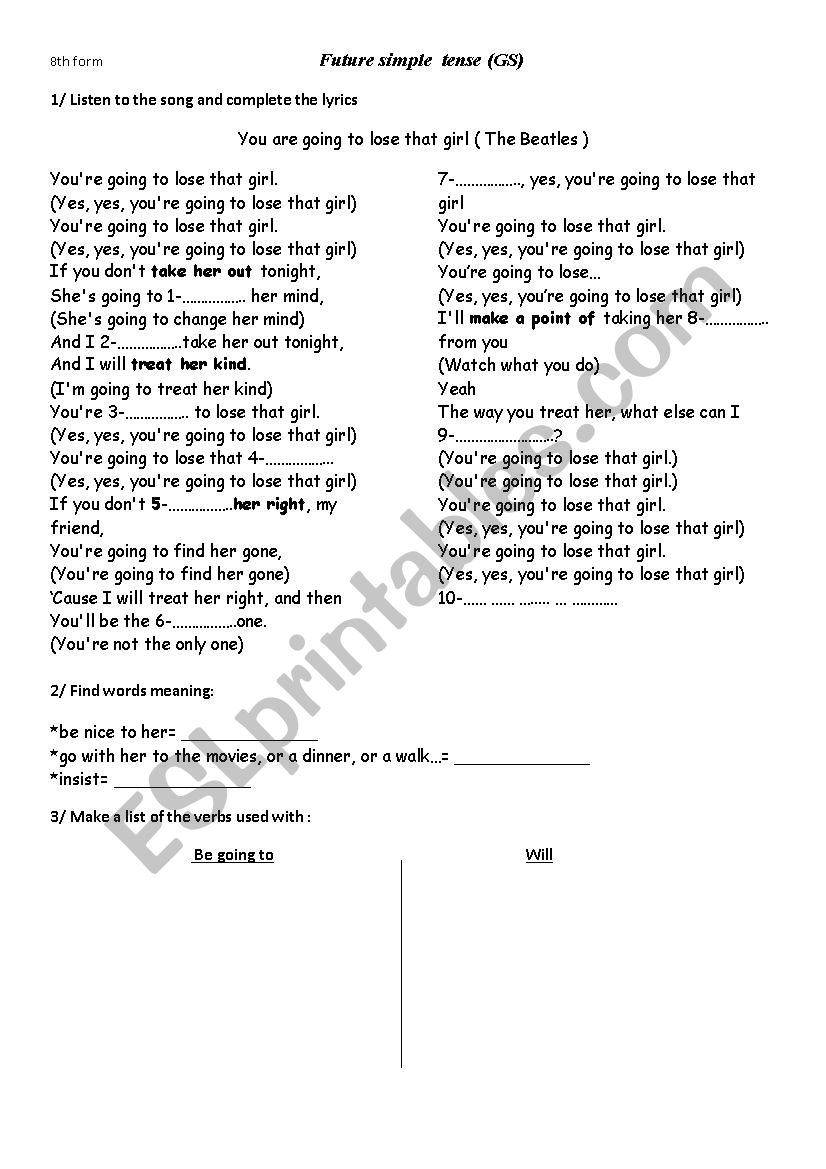 FUTURE SIMPLE TENSE  worksheet