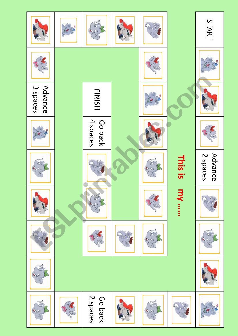 Family boardgame (Fly High 1) worksheet