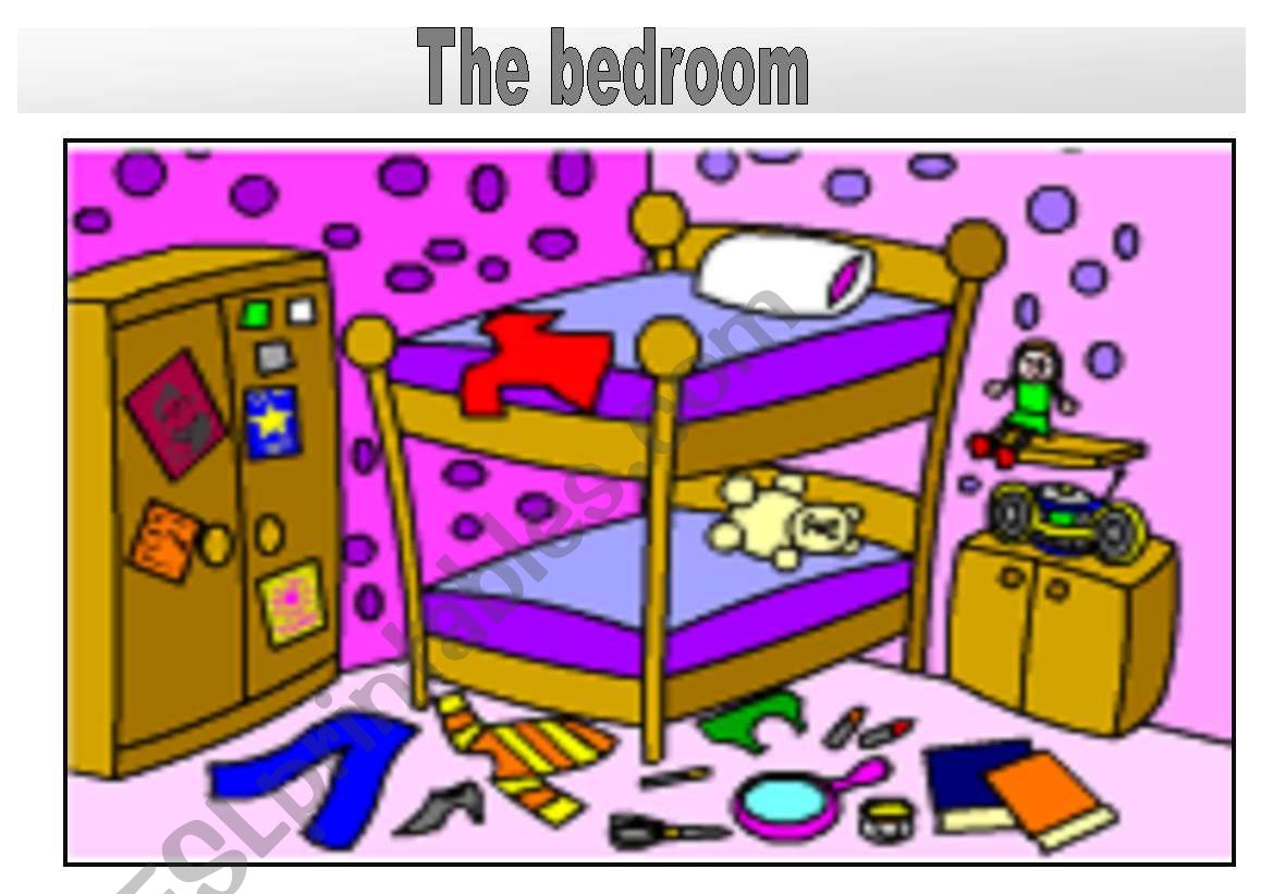 Rooms in the house flashcards: the bedroom