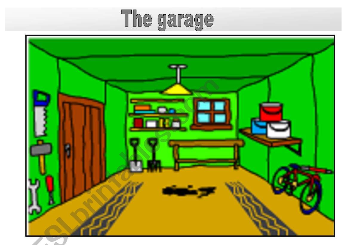 Rooms in the house flashcards: the garage