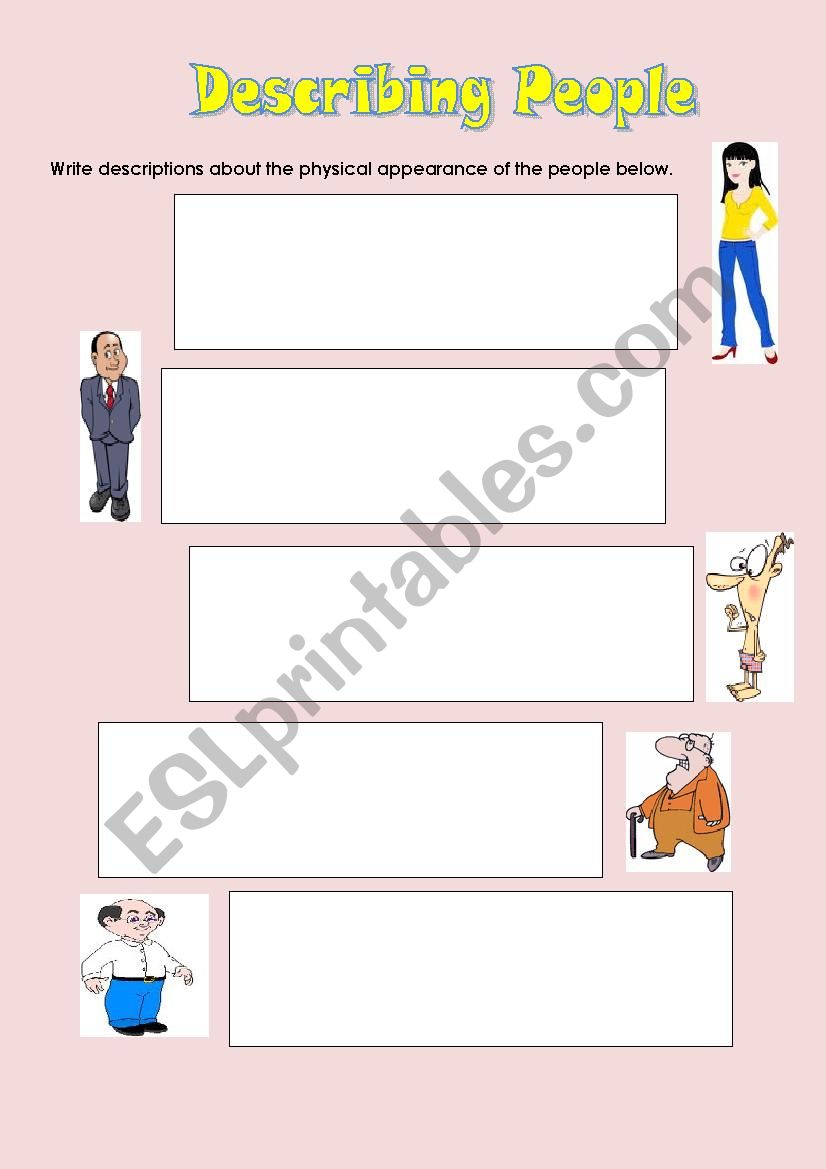 Describing People  worksheet