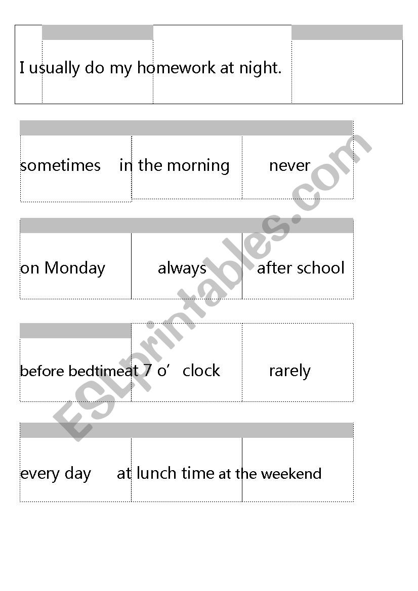 Daily Routines Flip Book worksheet