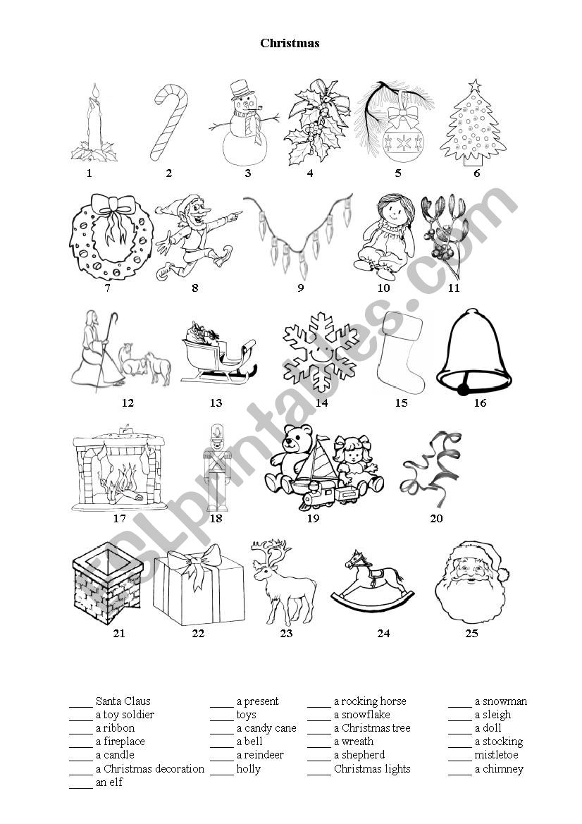 Christmas reading/ activity worksheet