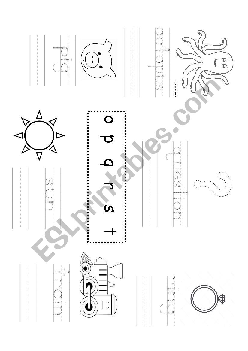 Phonic/Alphabet o-t worksheet