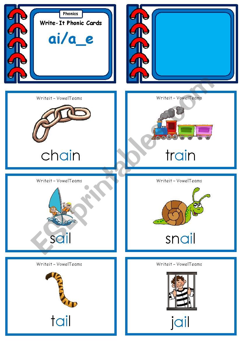 Digraphs ai / a_e (1) worksheet