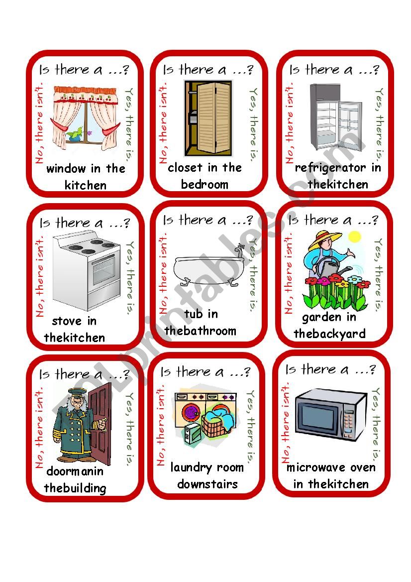 Home Sweet Home Go Fish worksheet