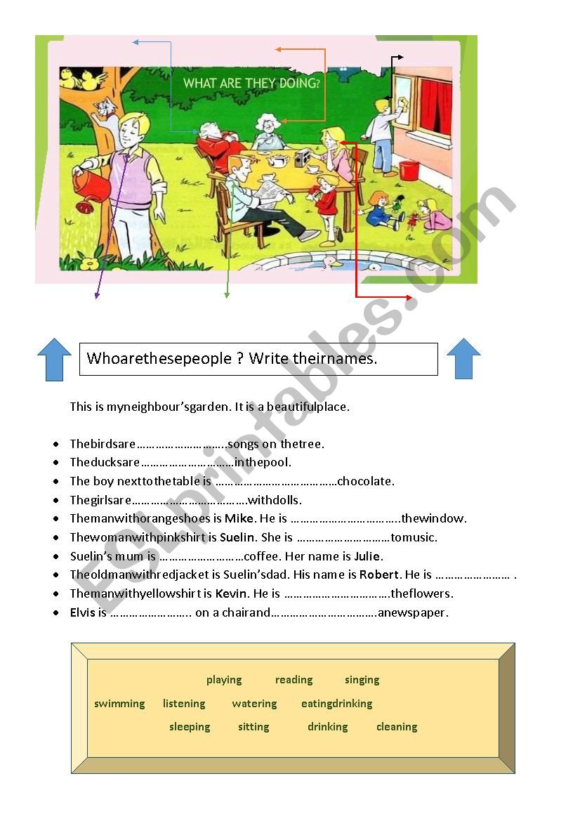 Present Continuous For Kids worksheet