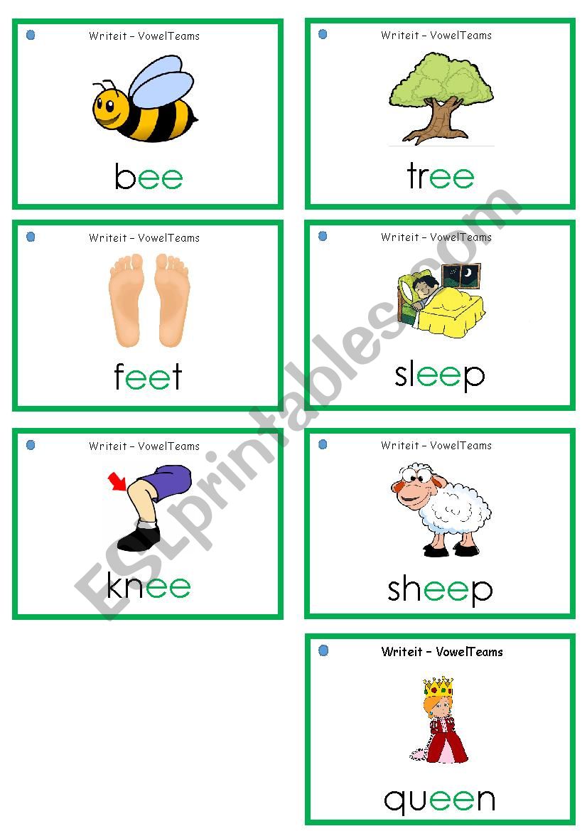 Digraphs ee / ea worksheet