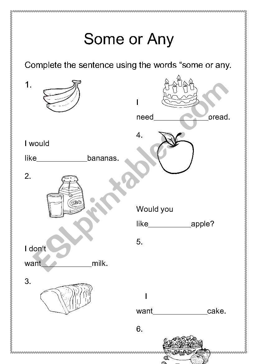 some or any worksheet