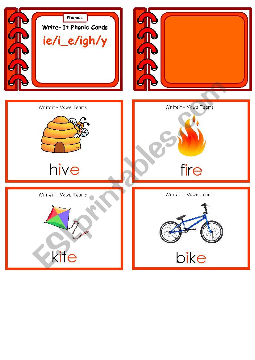 Digraphs ie i_e y worksheet