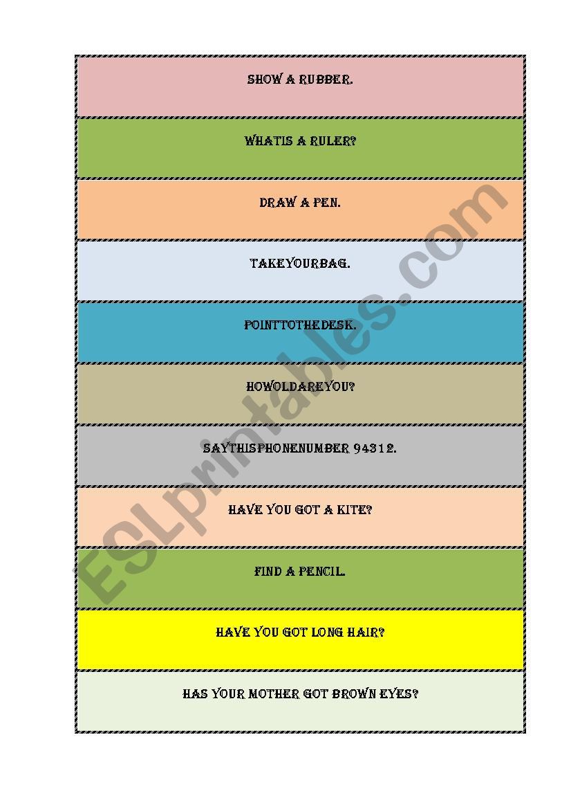 Warm up questions for elementary students