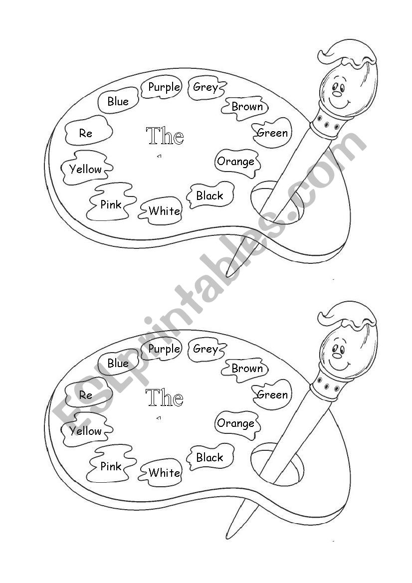 The colours worksheet