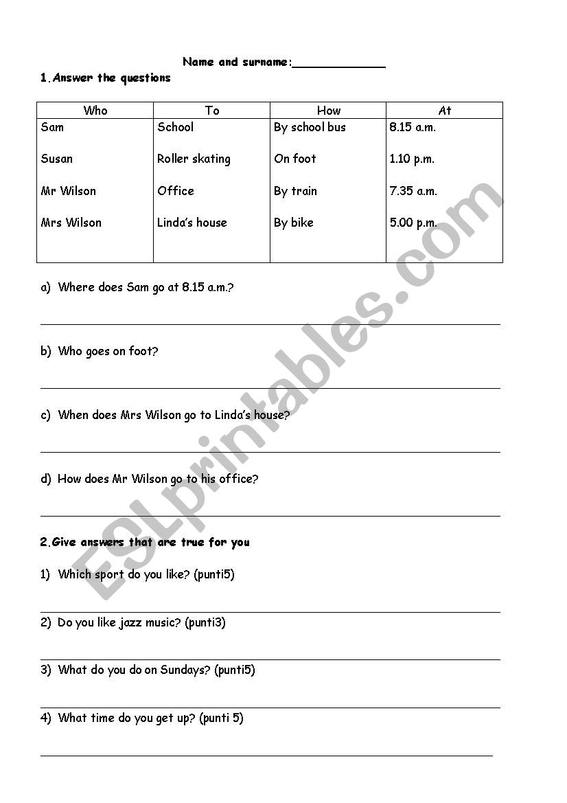 Simple present worksheet