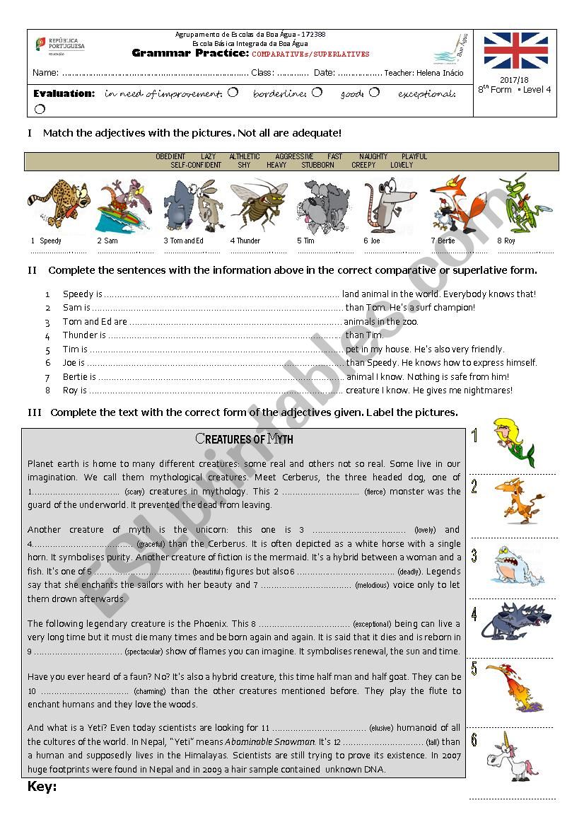 comparative and superlative adjectives