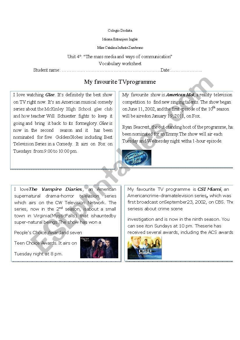 Communication worksheet