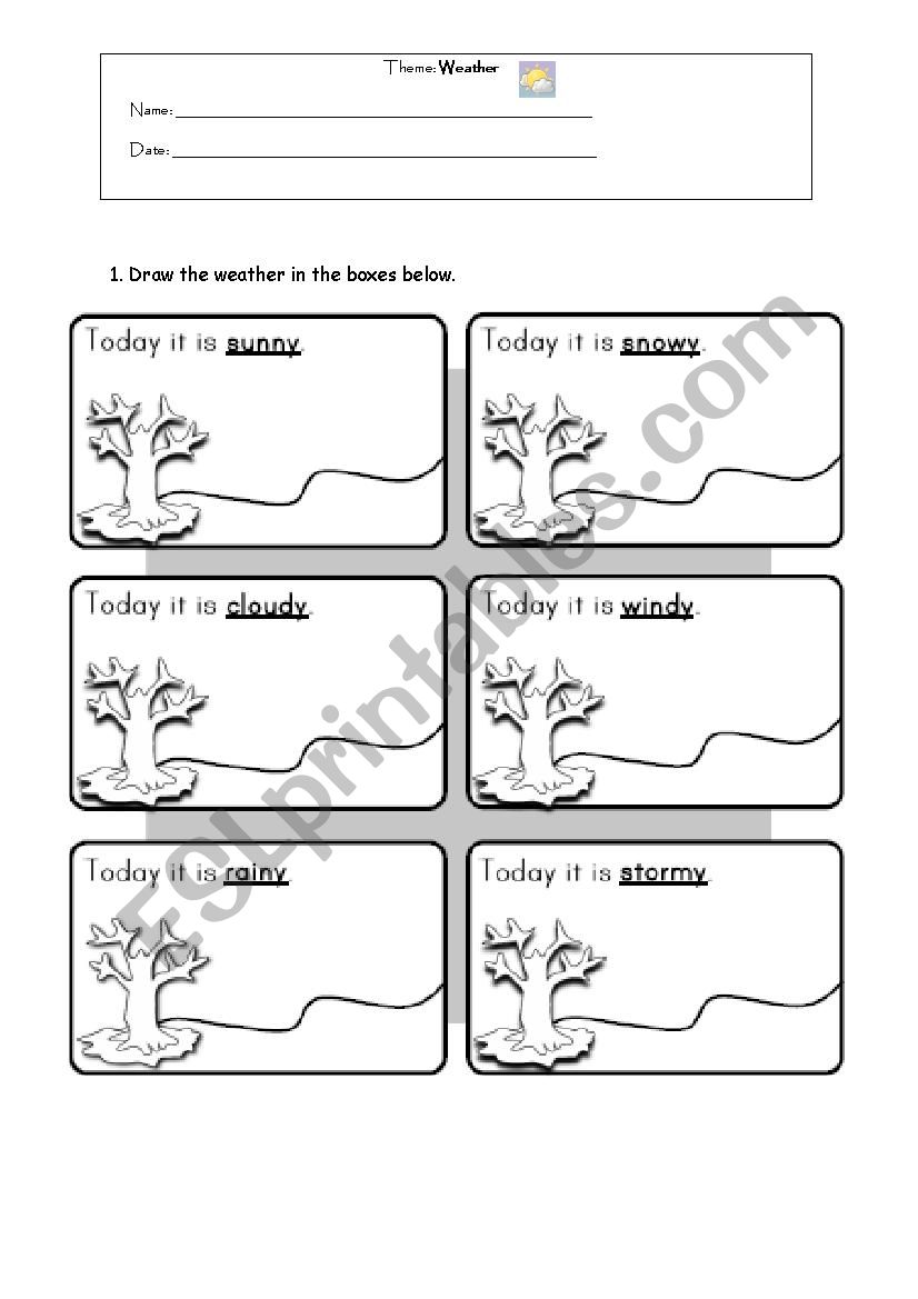 Weather worksheet