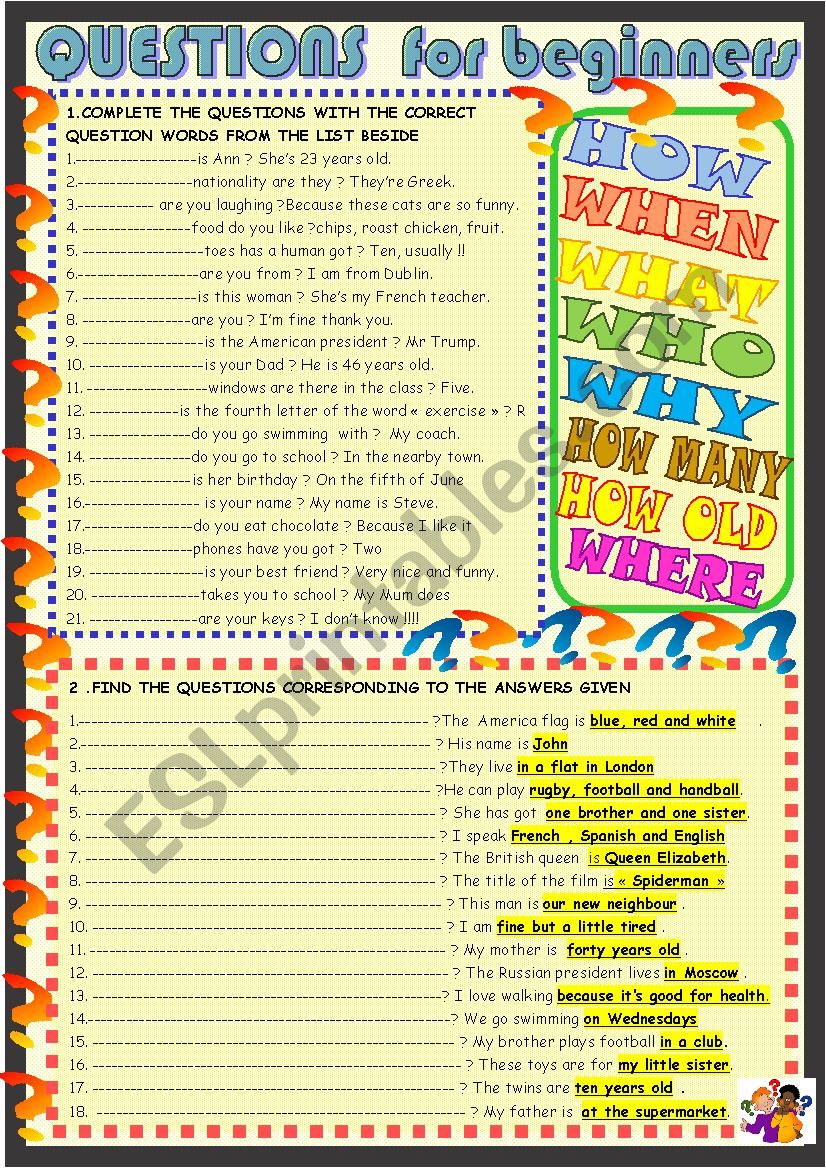 Question making for young learners