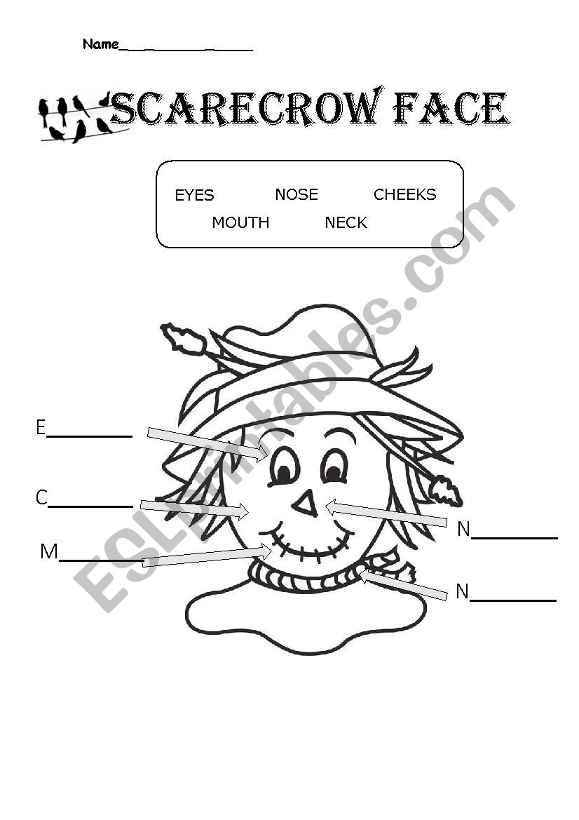 Scarecrow Face worksheet