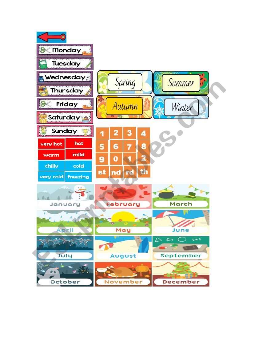 All about today (cards) worksheet