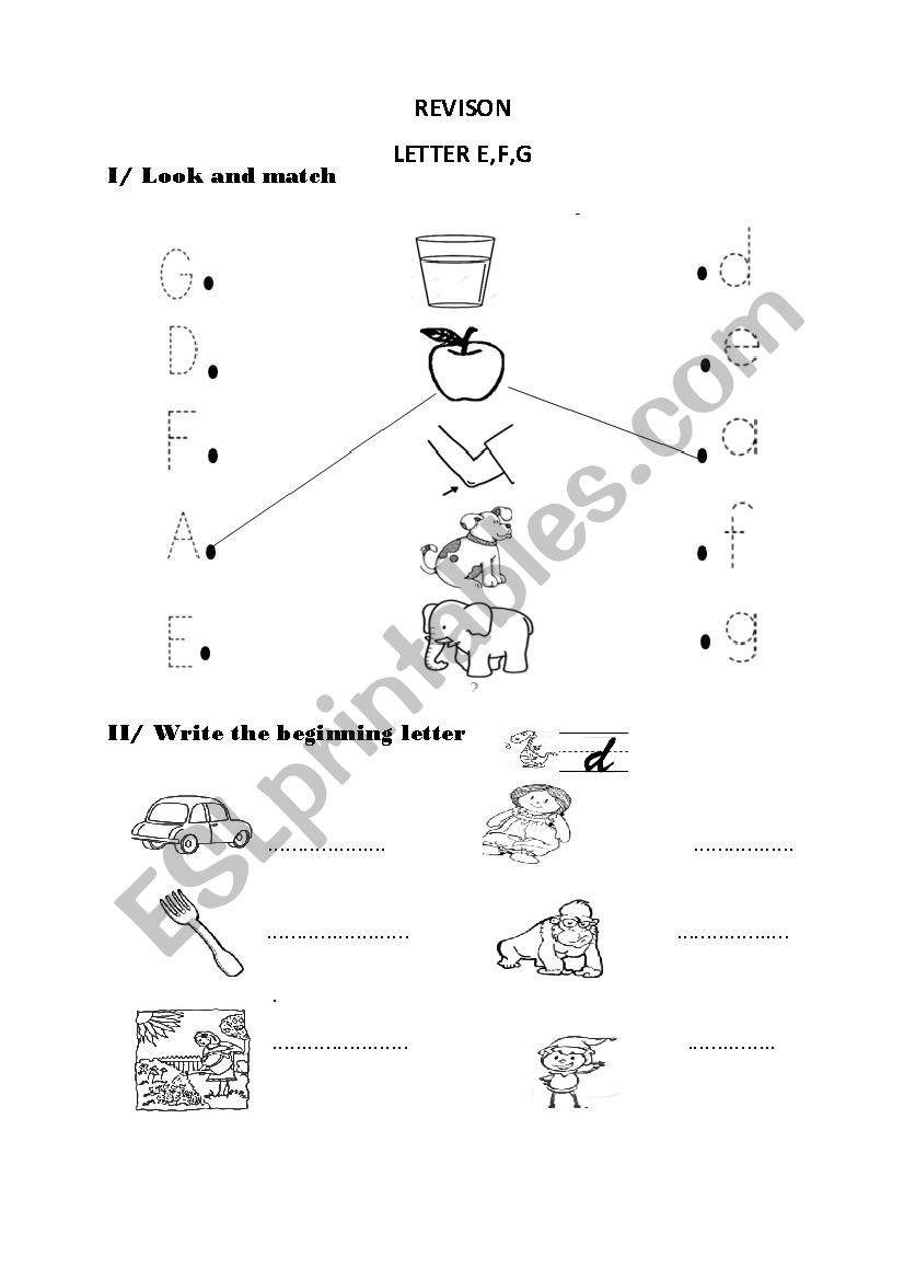 alphabet review worksheet