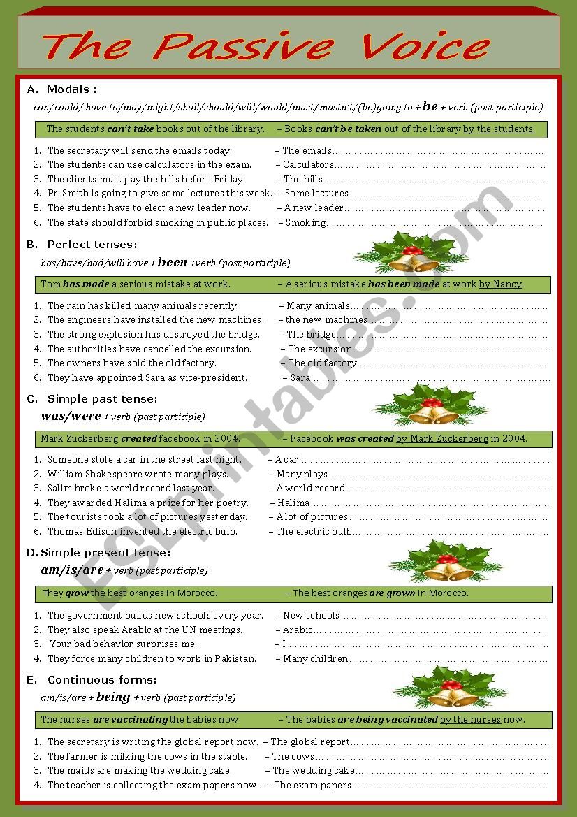 The Passive Voice worksheet