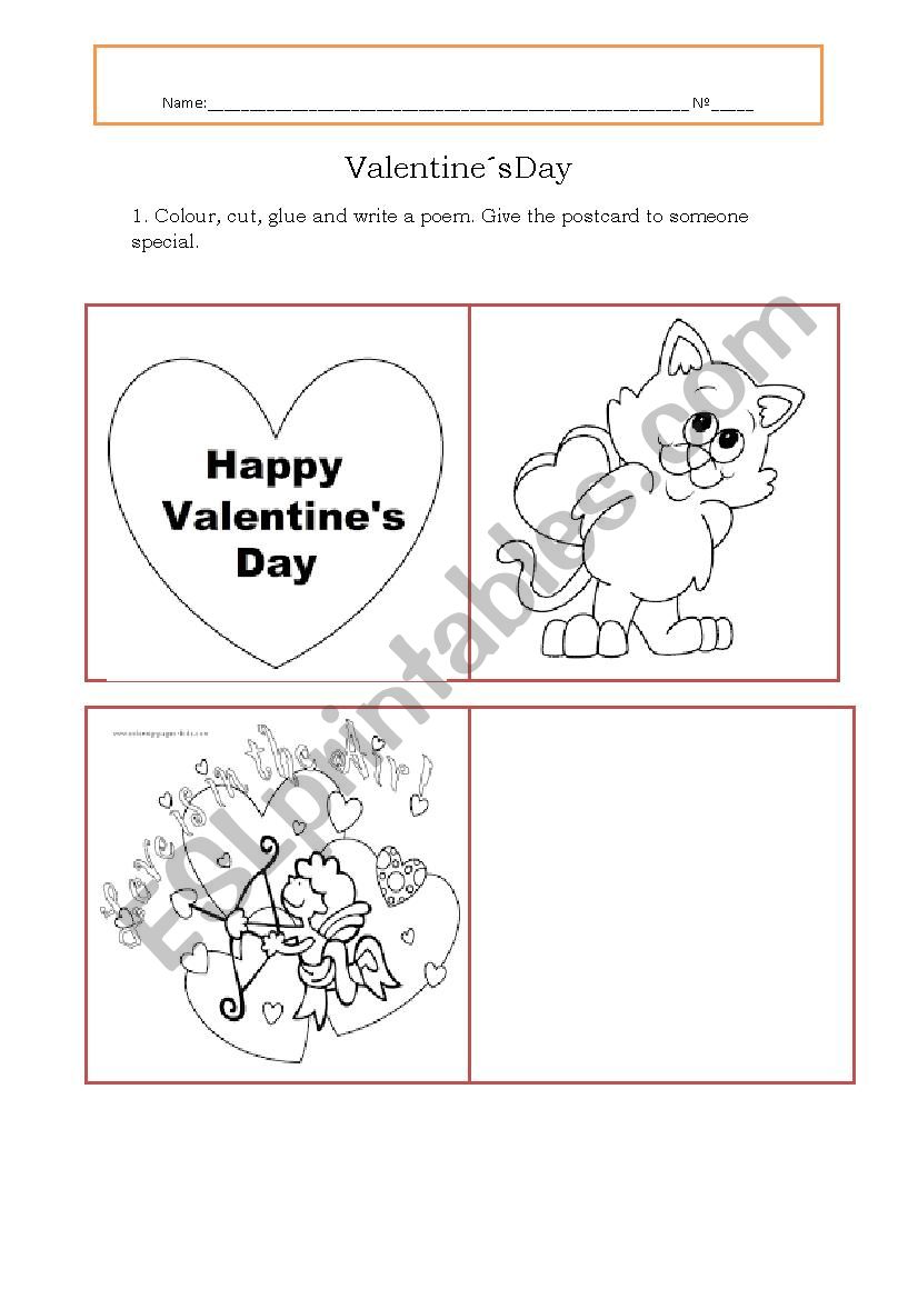 Valentines Day worksheet