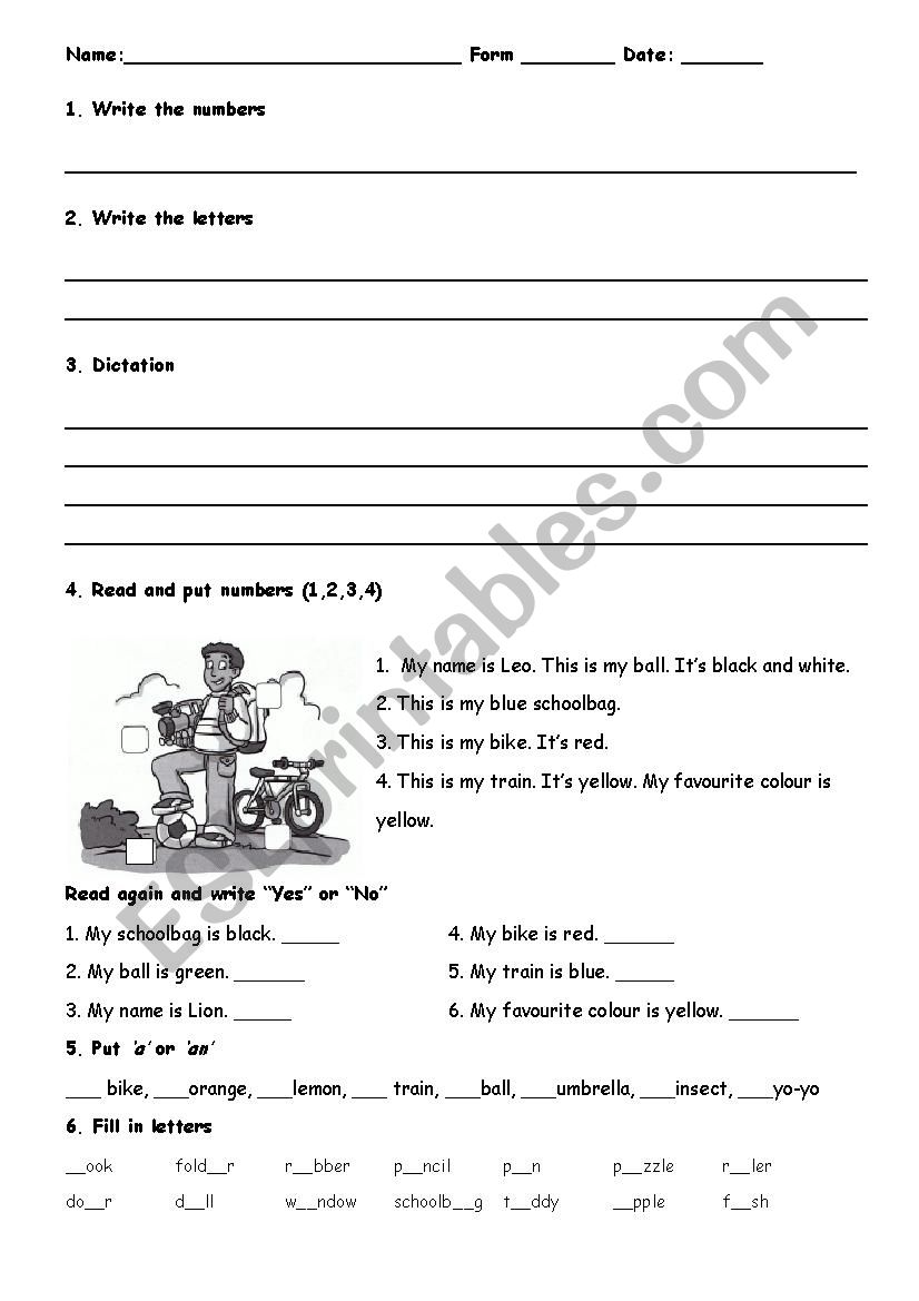 Test worksheet