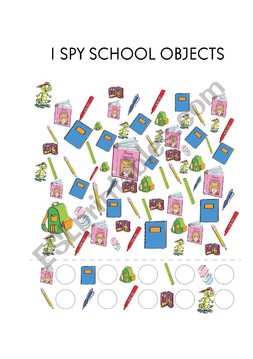 I spy School Objects Bugs team 1