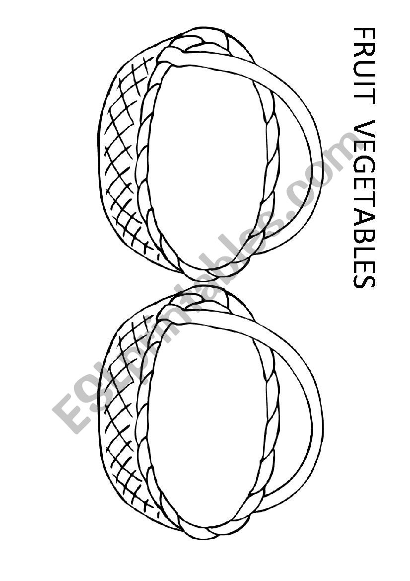 Fruit & Vegetables baskets worksheet