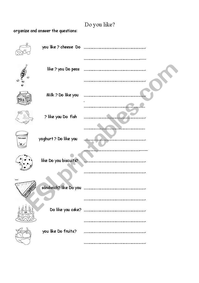 Do you like...? simple worksheet