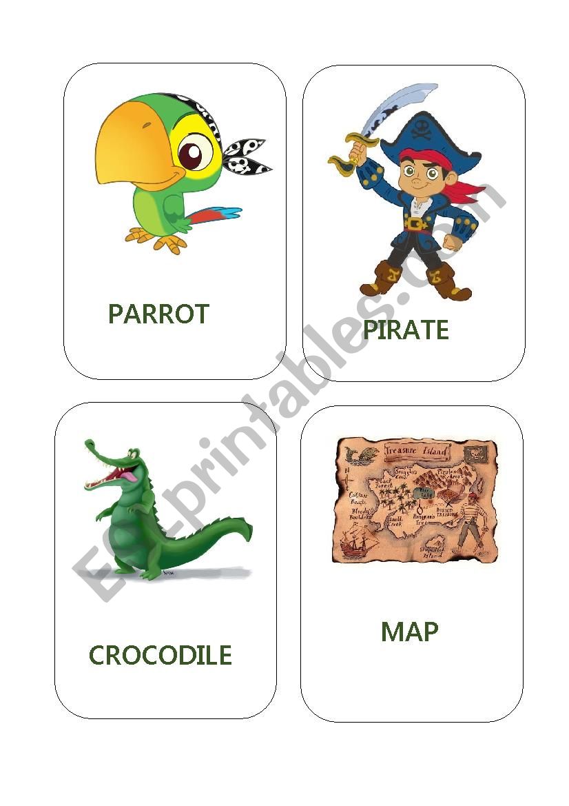 Pirates Flash-Cards worksheet