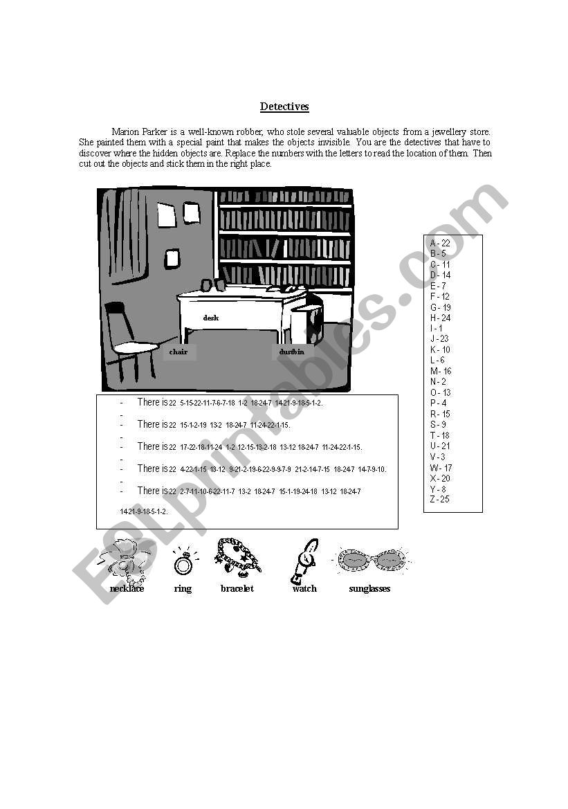 prepositons worksheet