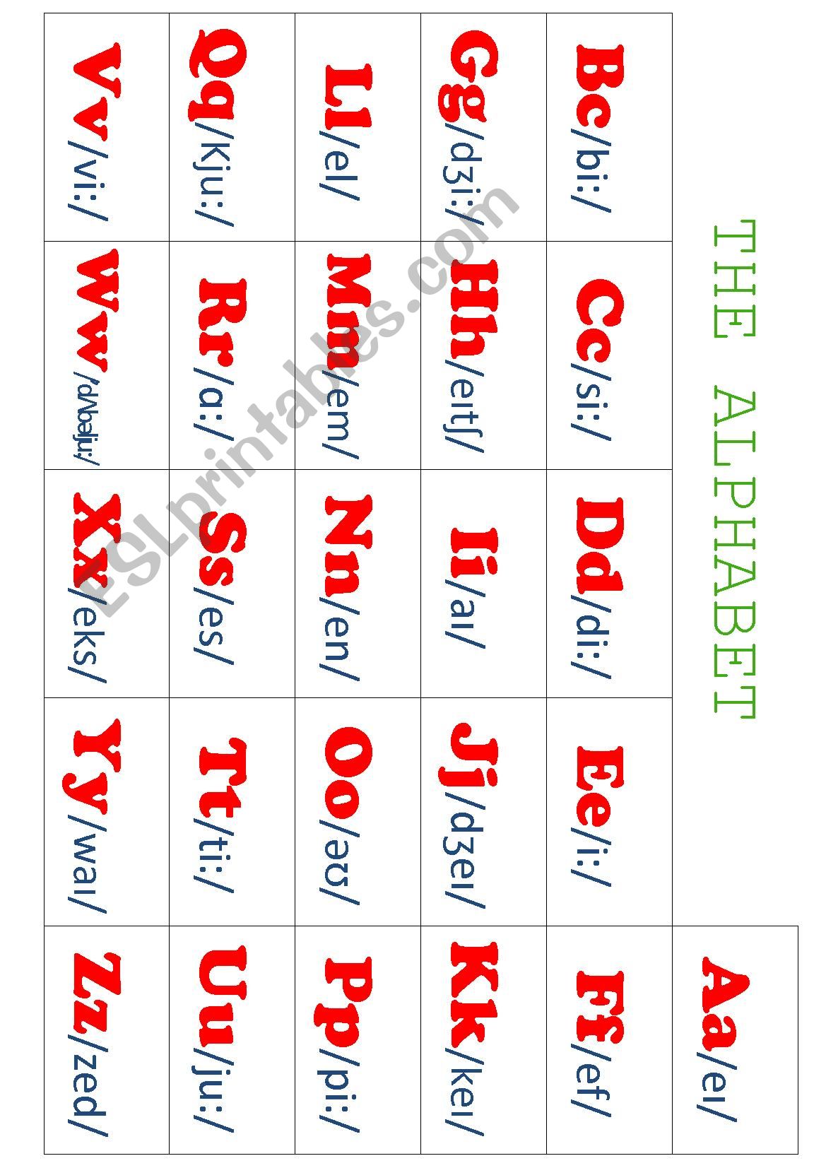 The alphabet worksheet