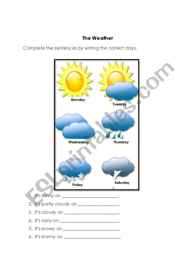 The Weather worksheet