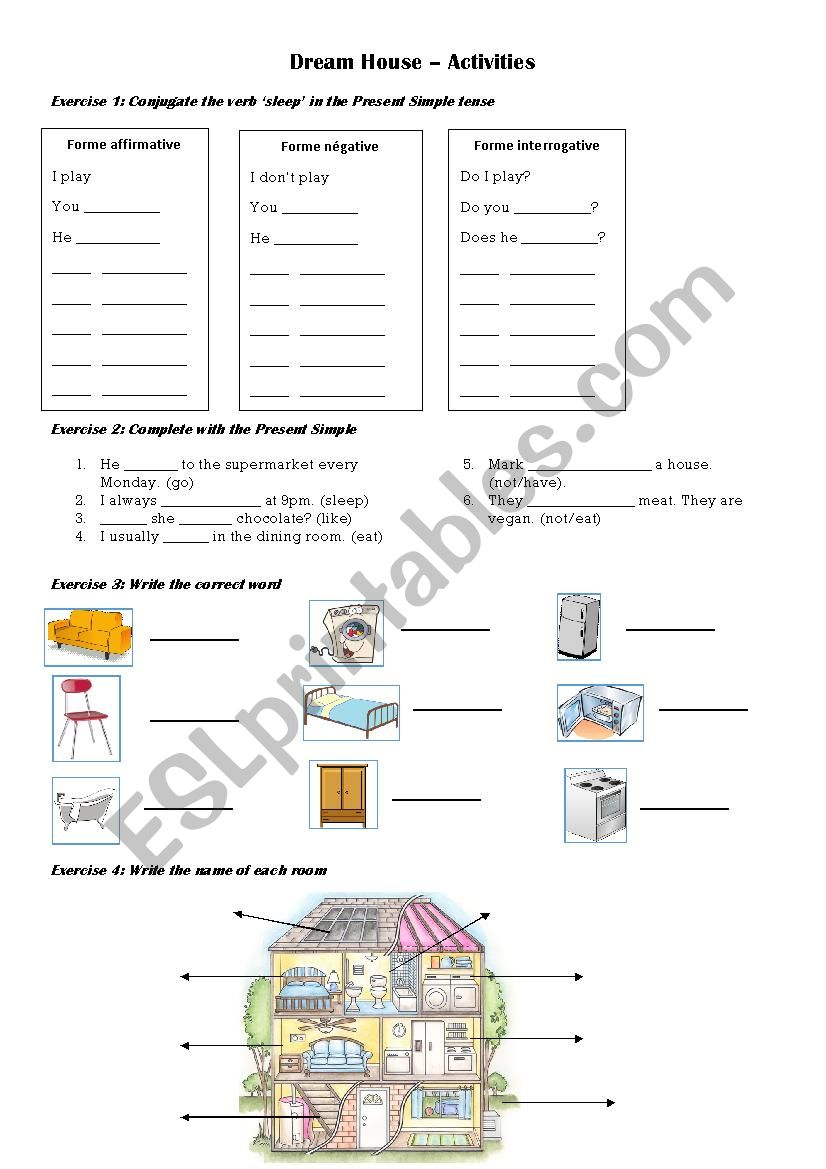 Dream House  worksheet