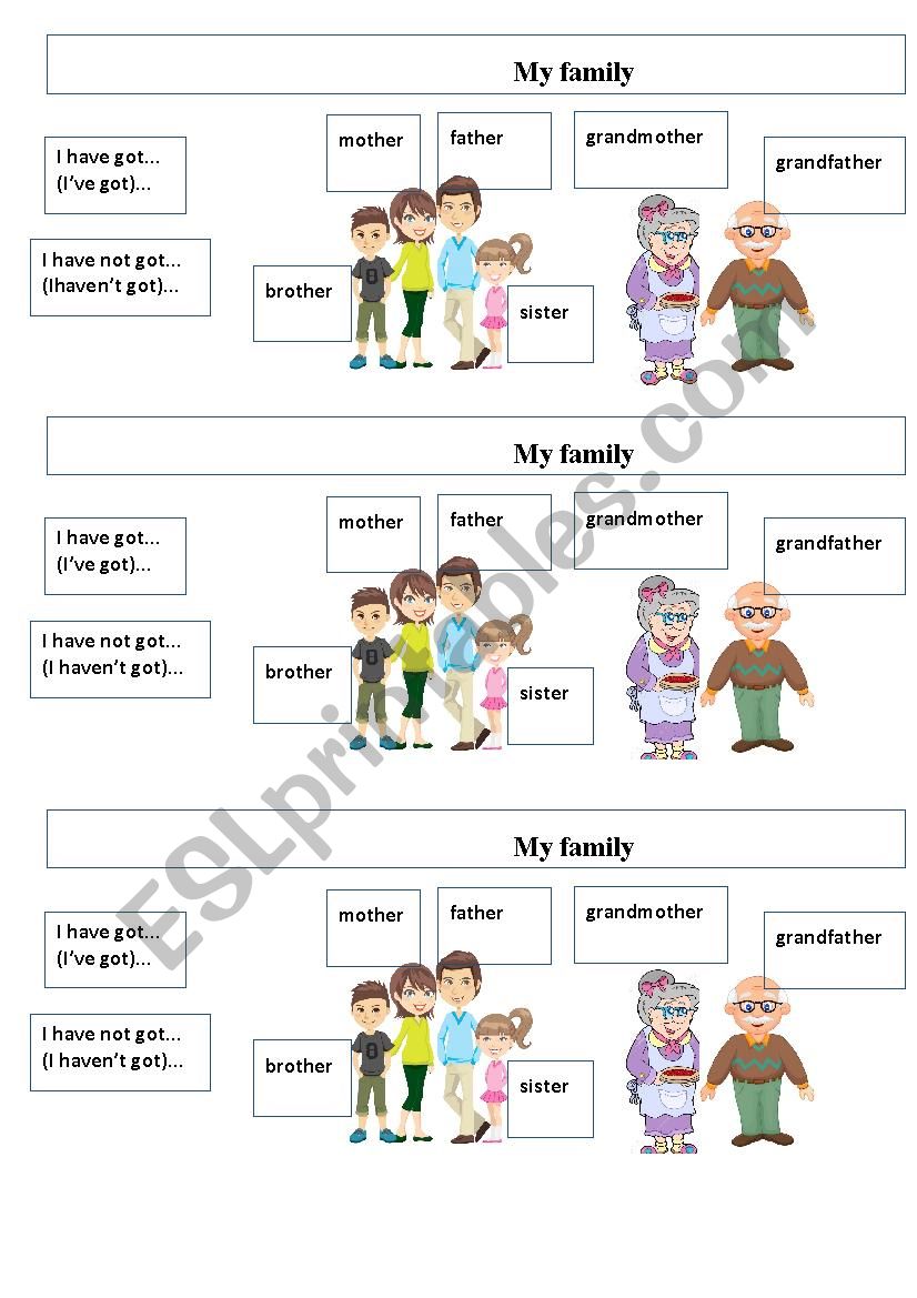 Family worksheet