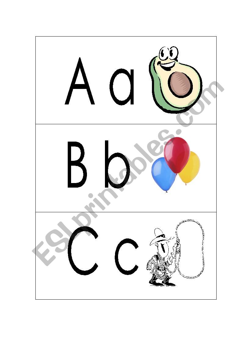wall alphabet with cognates worksheet