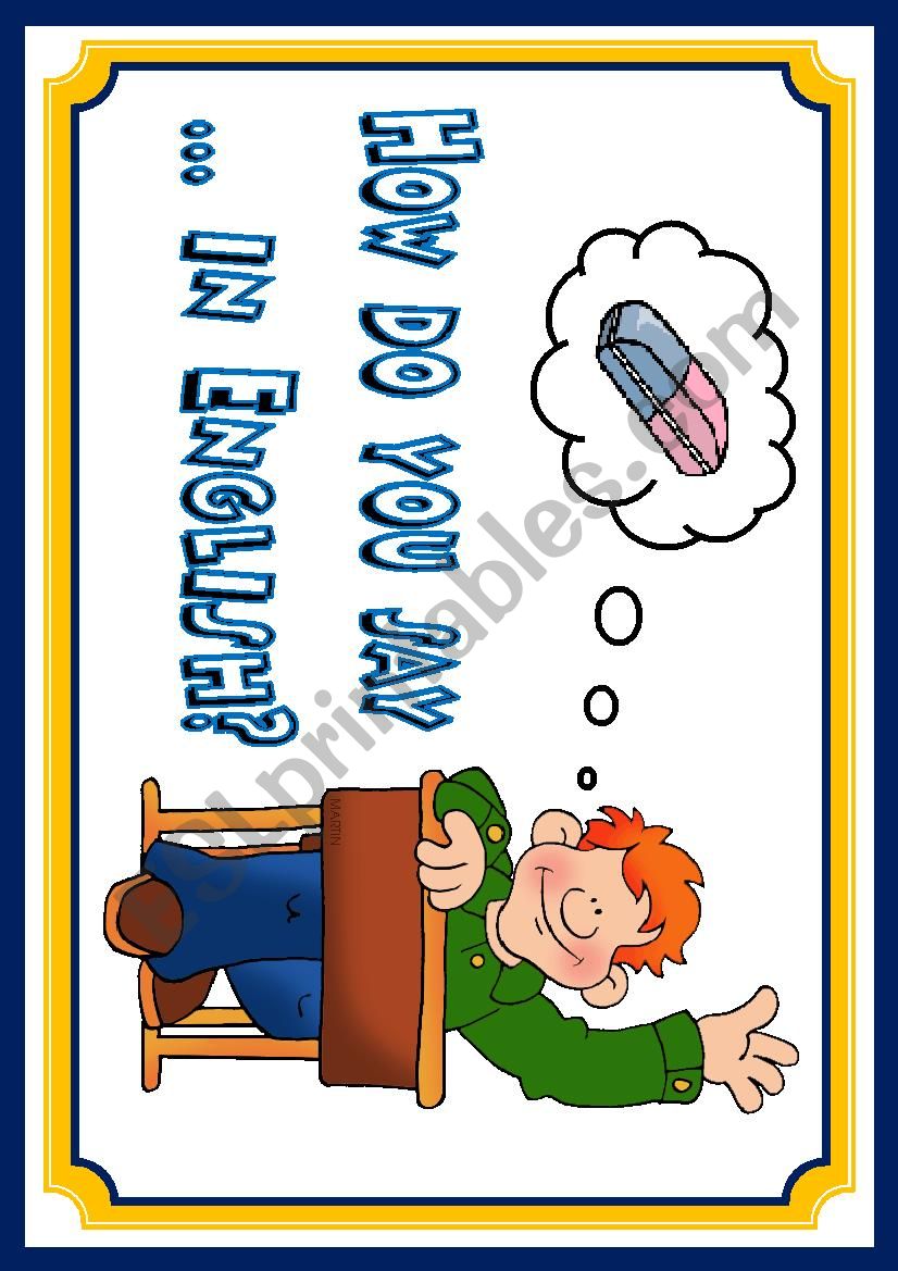 Classroom language worksheet