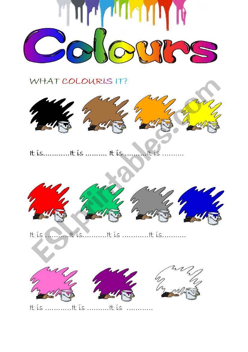 COLOURS worksheet