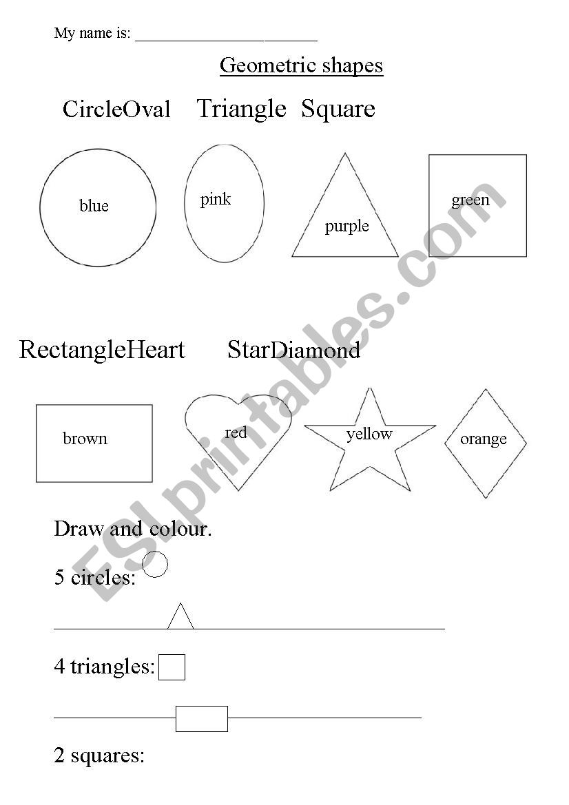 Shapes worksheet