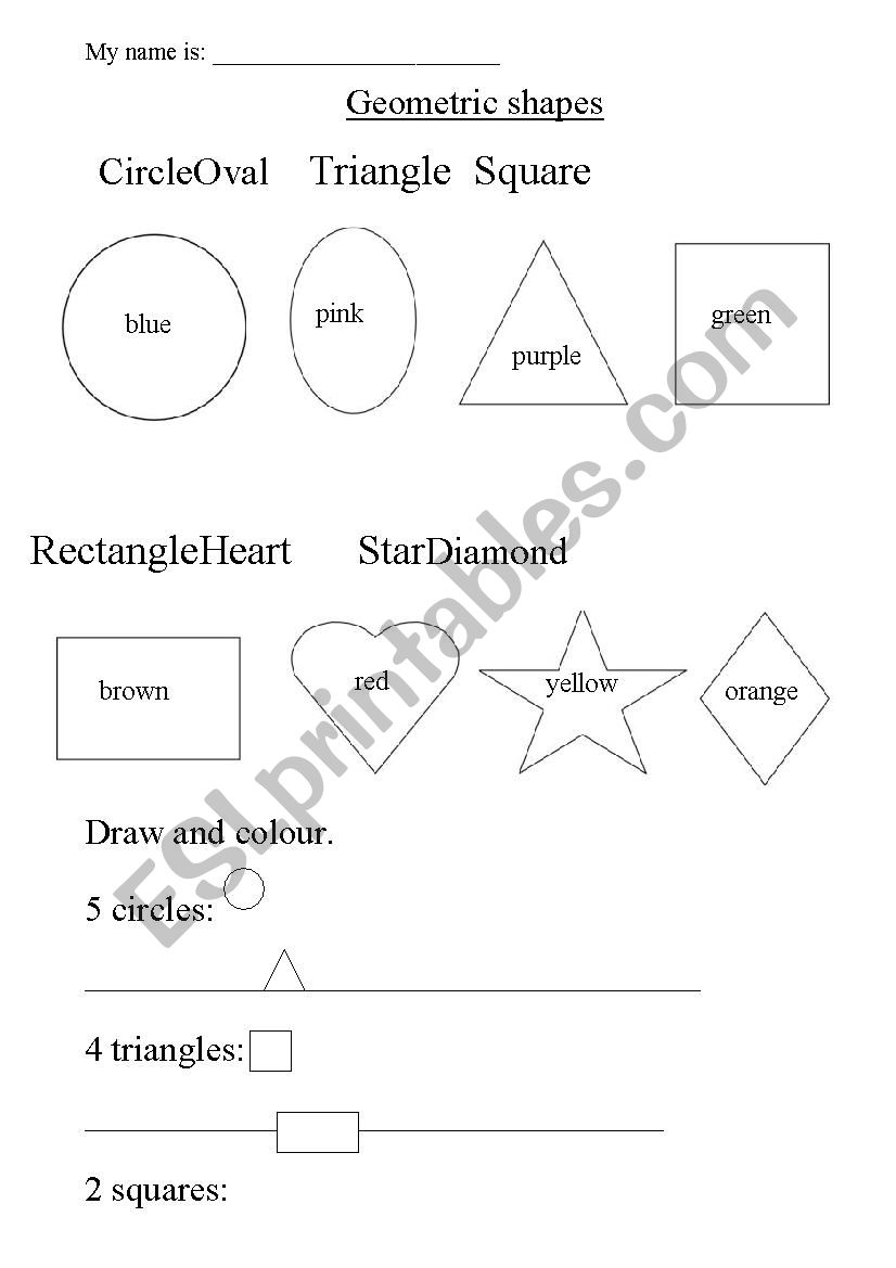 Shapes worksheet