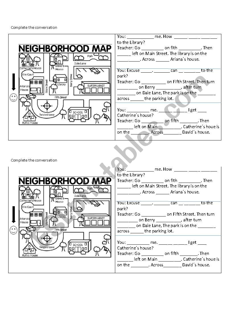 Reading maps - ESL worksheet by sofiapalo