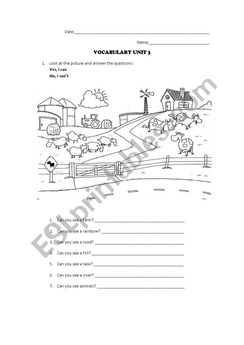 Can you see...? worksheet