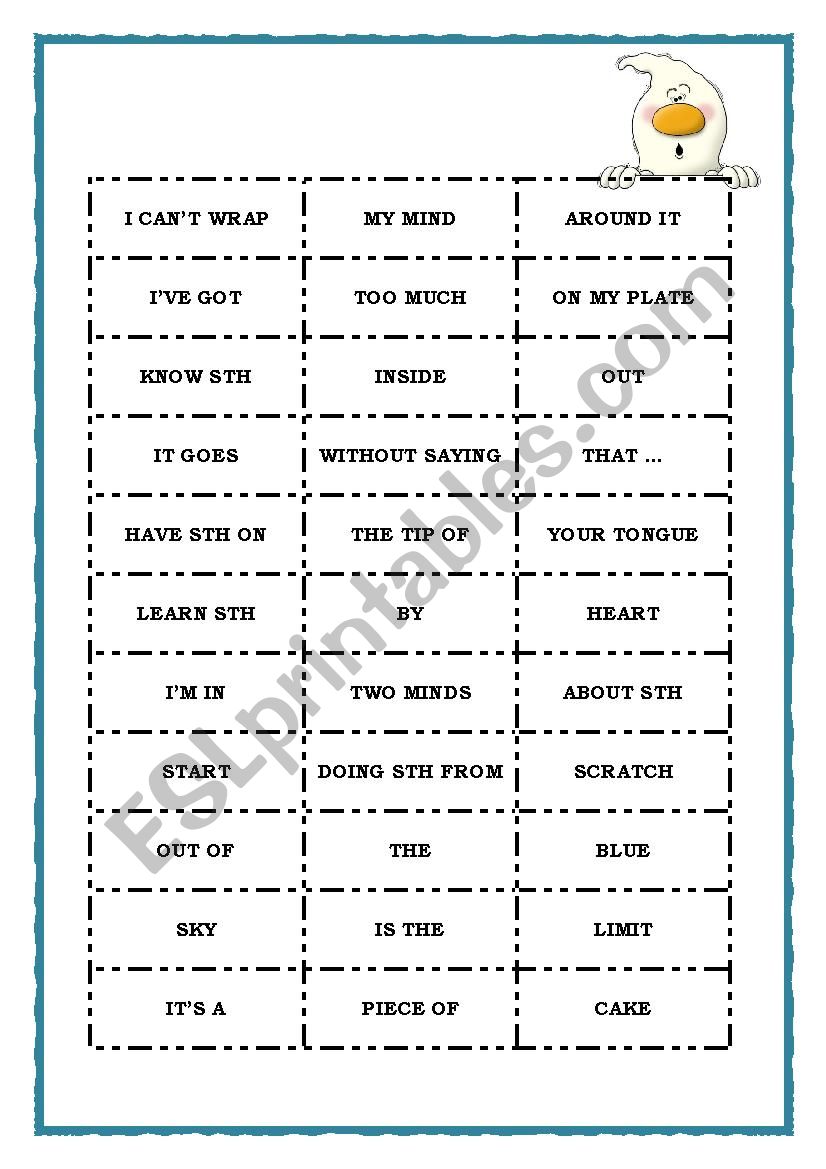 IDIOMS - matching  worksheet