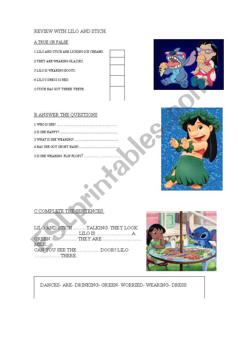 REVIEW worksheet